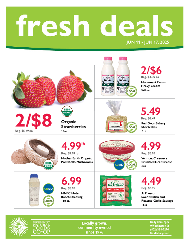 Fresh deals sales flyer with 7 items on sale