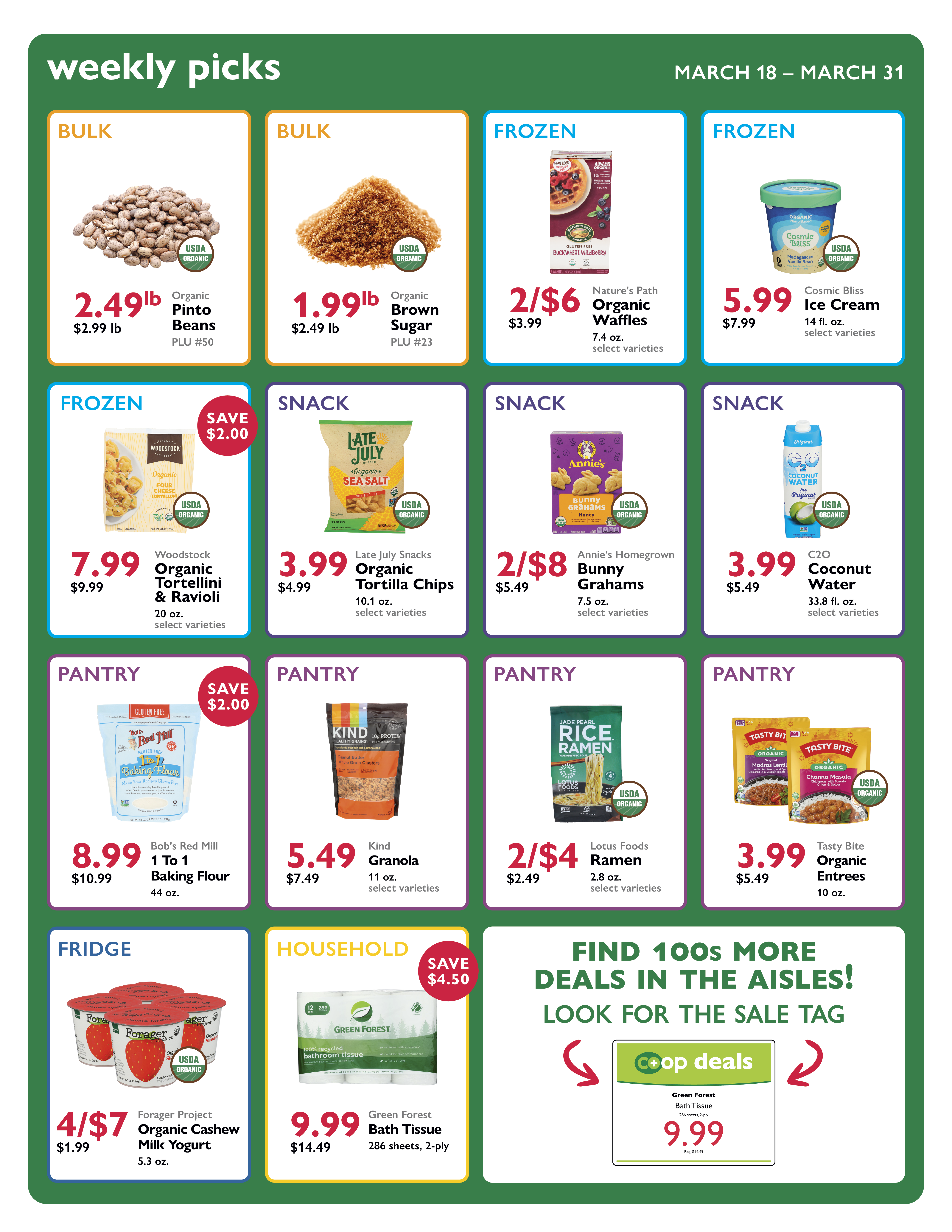 Bi-weekly deals from March 18th through March 31st