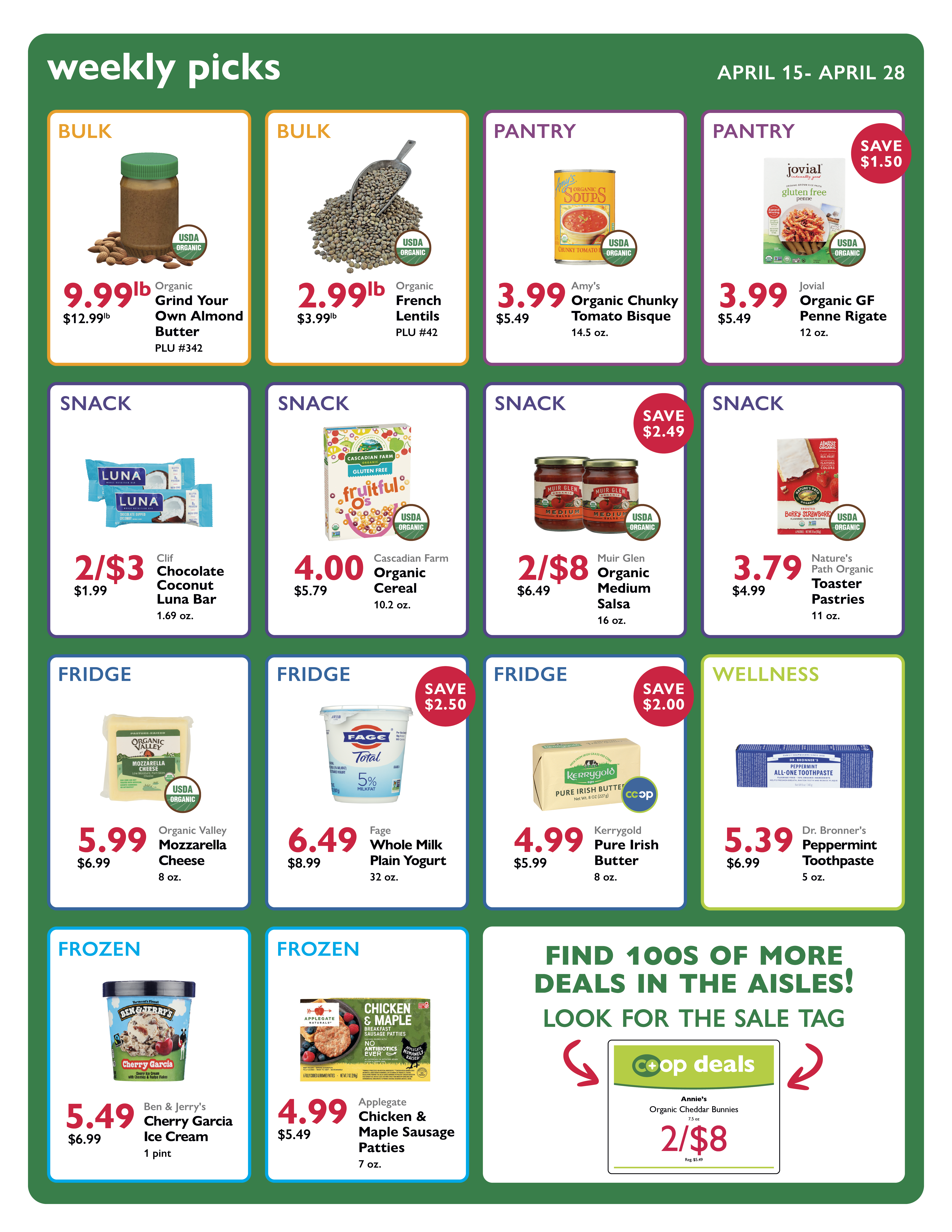 Continuation of April 15 through April 28 MNFC sale items.
