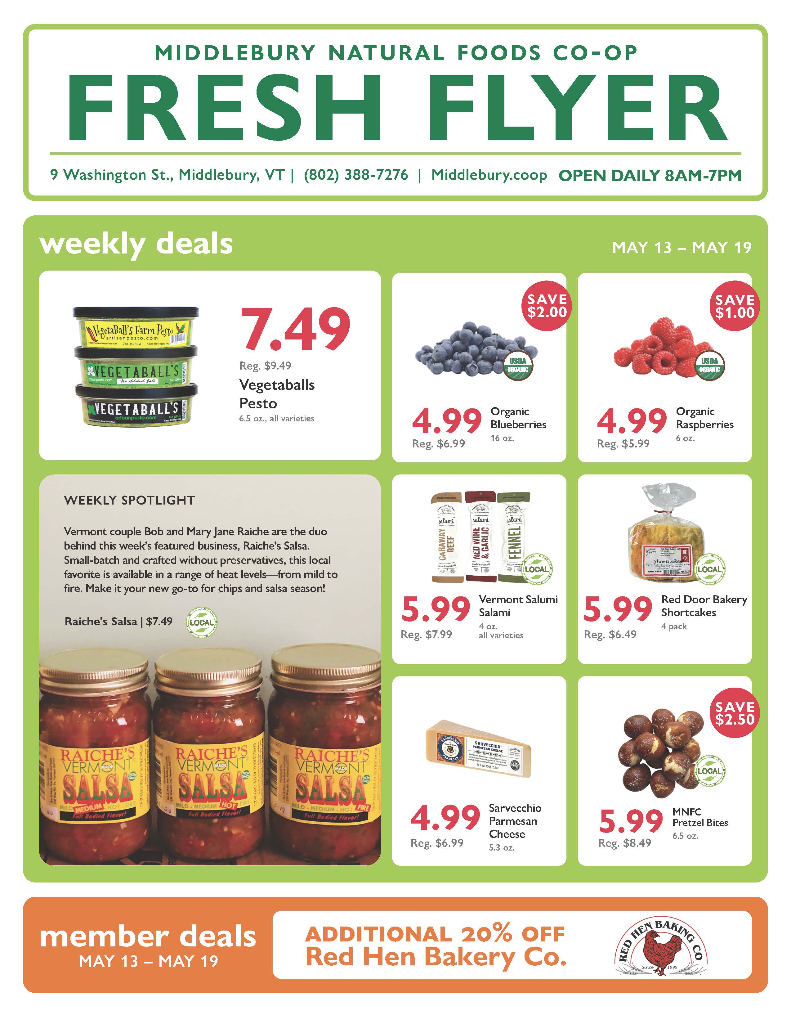 Middlebury Coop Fresh sale deals for the week of May 13, 2026