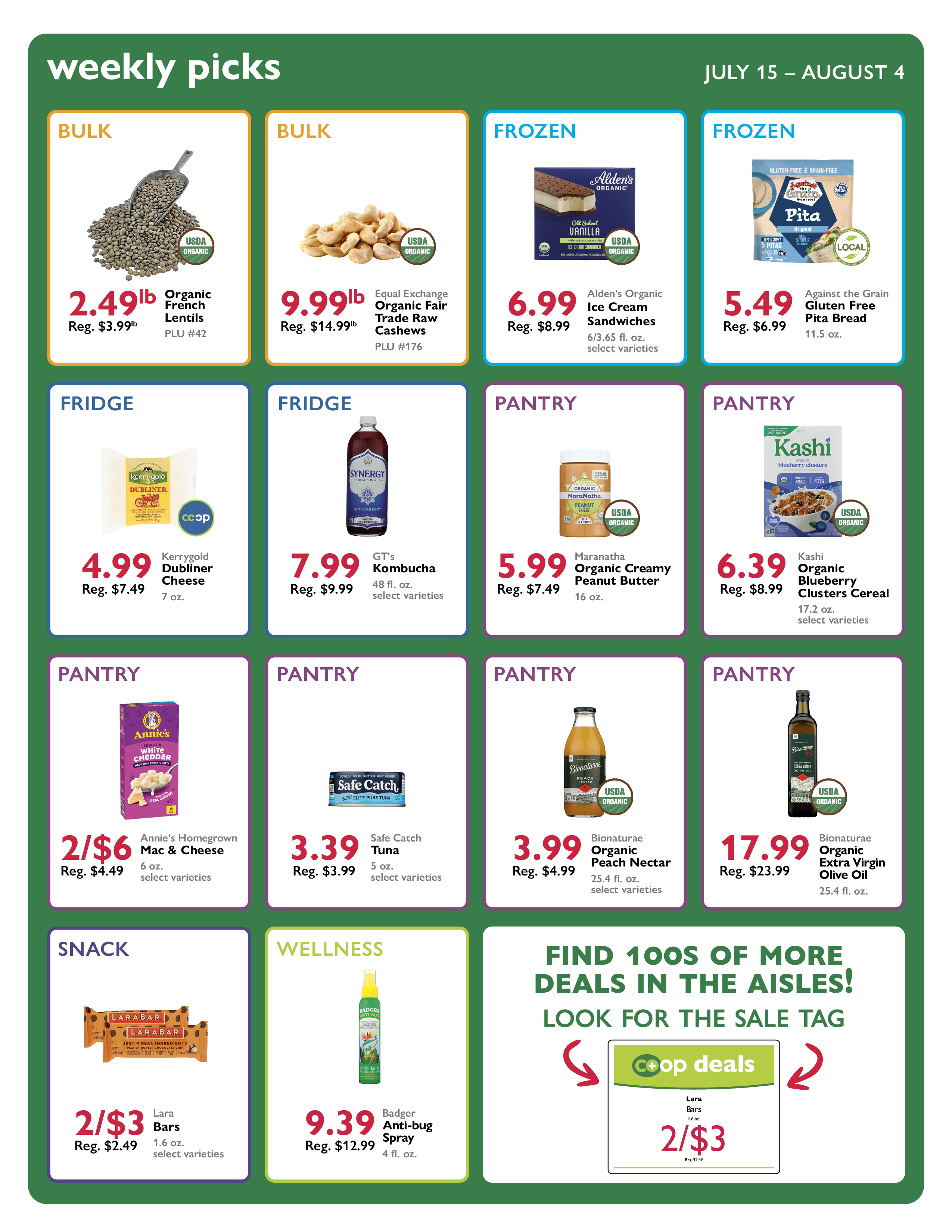 Middlebury Coop NCG co-op deals sale selects for the week of July 15 - August 4, 2026