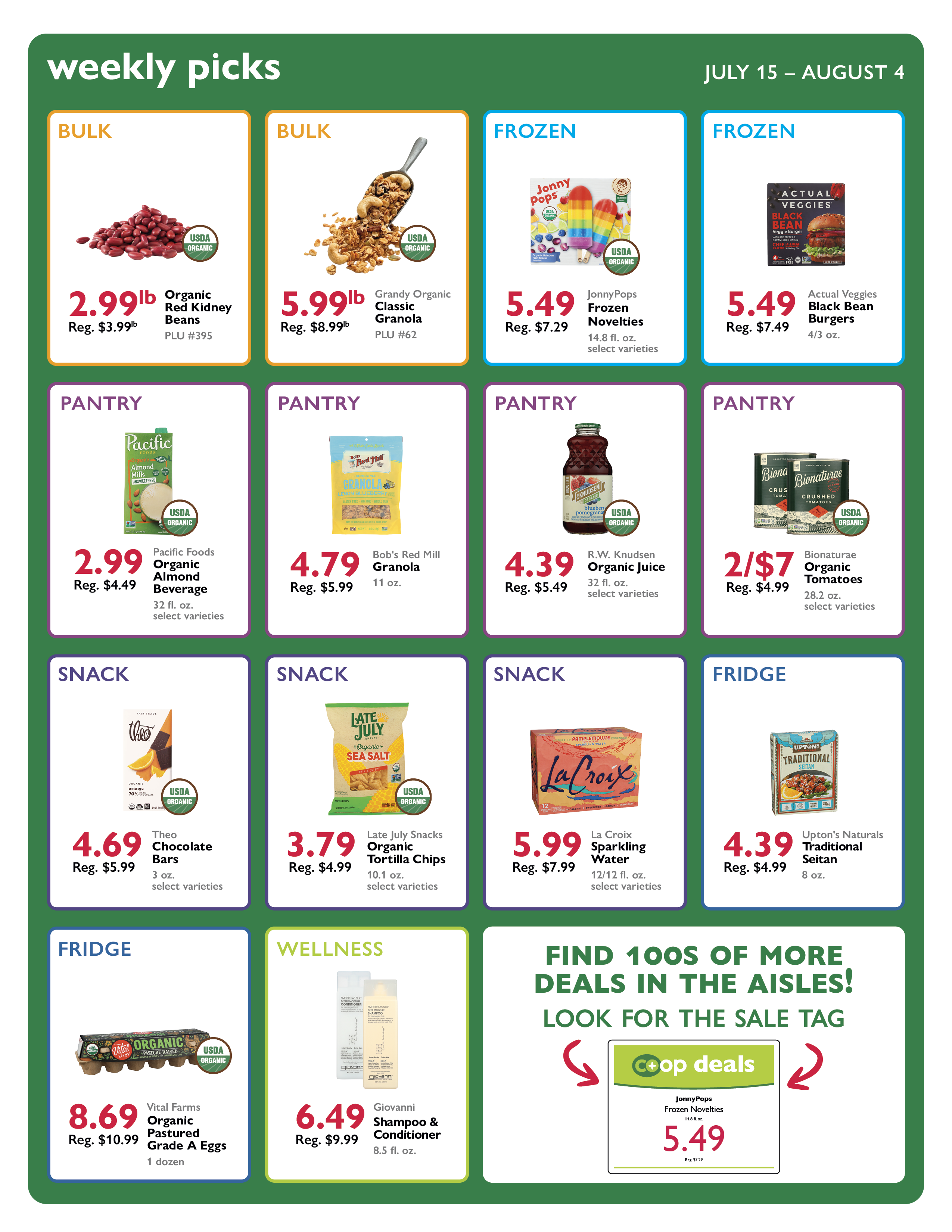 Middlebury Coop NCG co-op deals sale selects for the week of July 15 - August 4, 2026