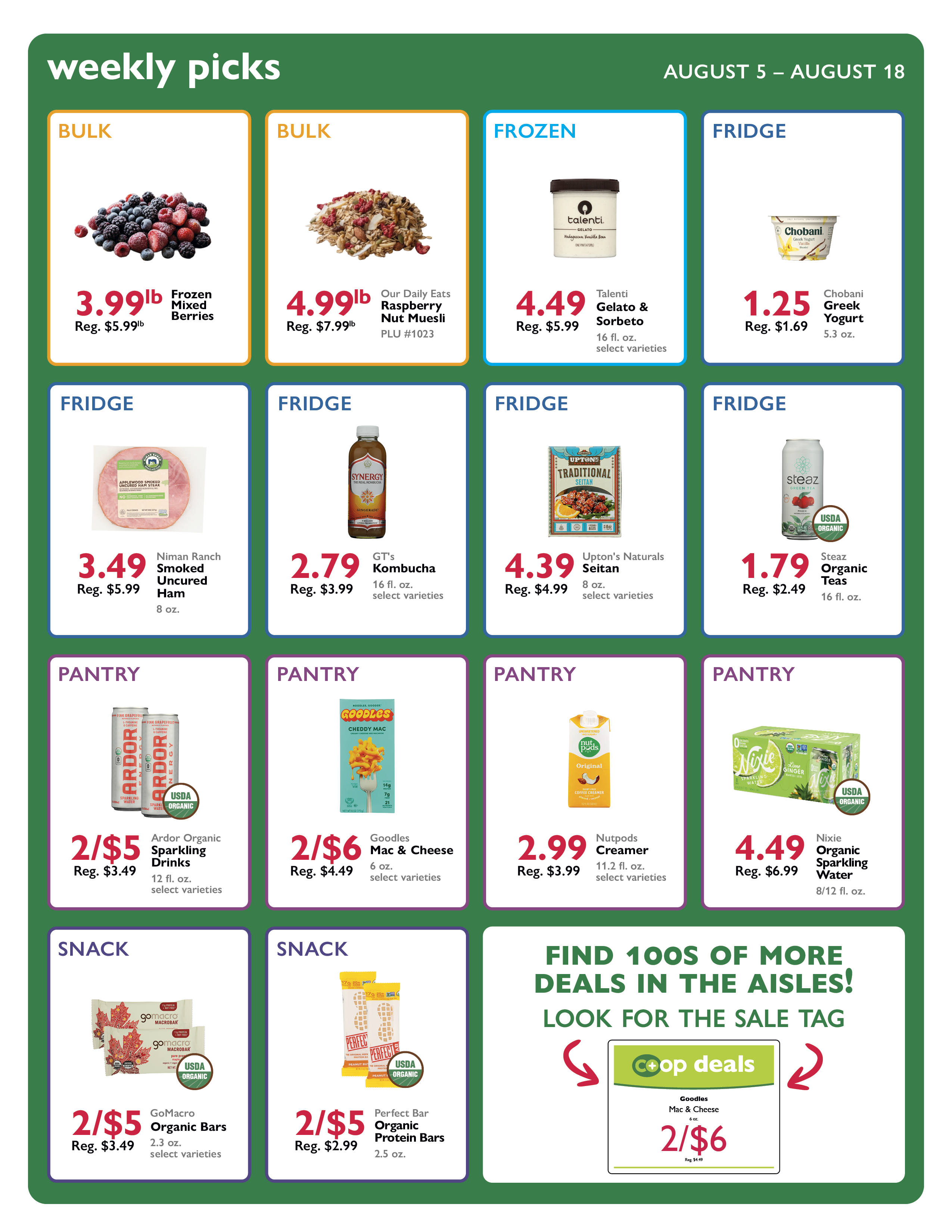 Middlebury Coop NCG co-op deals sale selects for the week of August 5 - 18, 2026