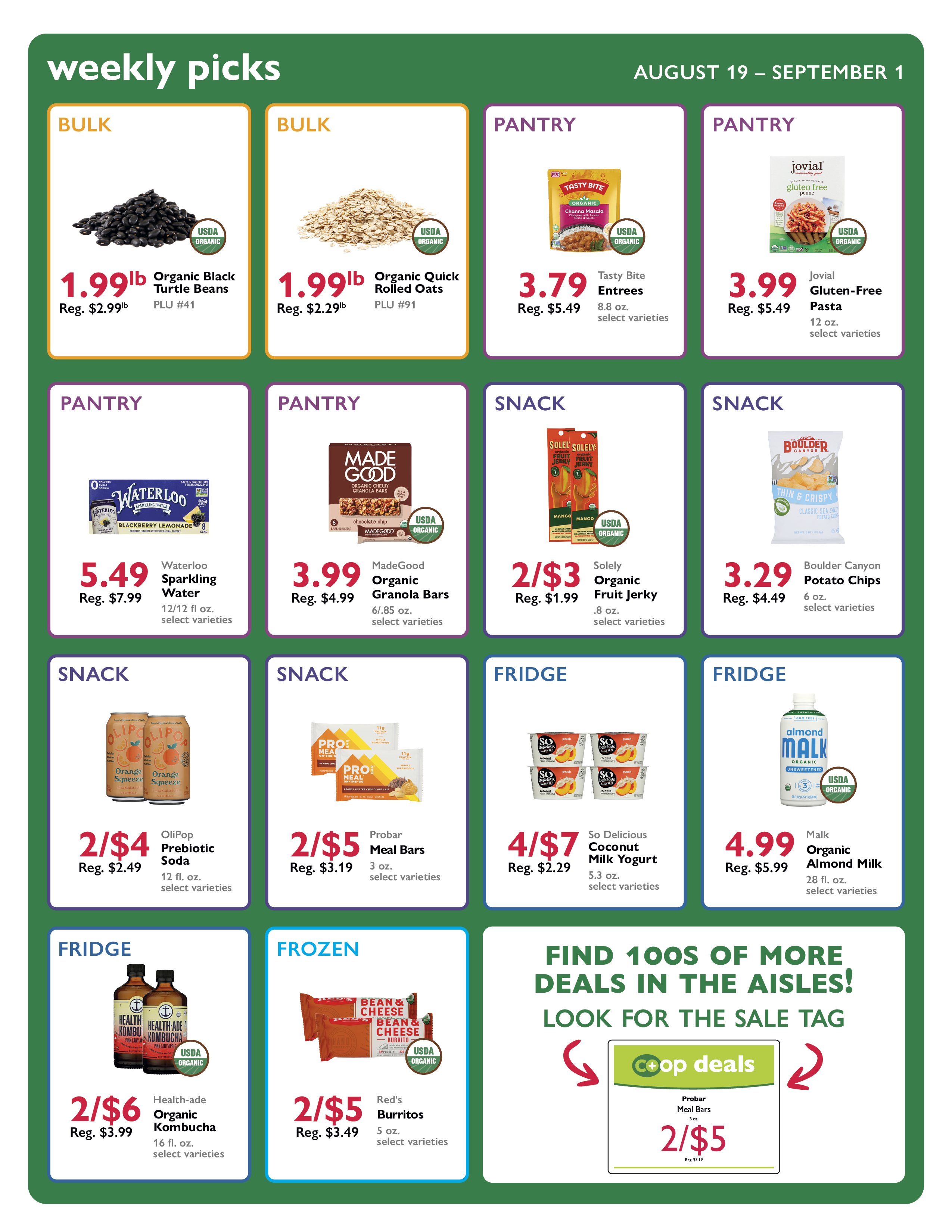 Middlebury Coop NCG co-op deals sale selects for the week of August 19 - September 1, 2026