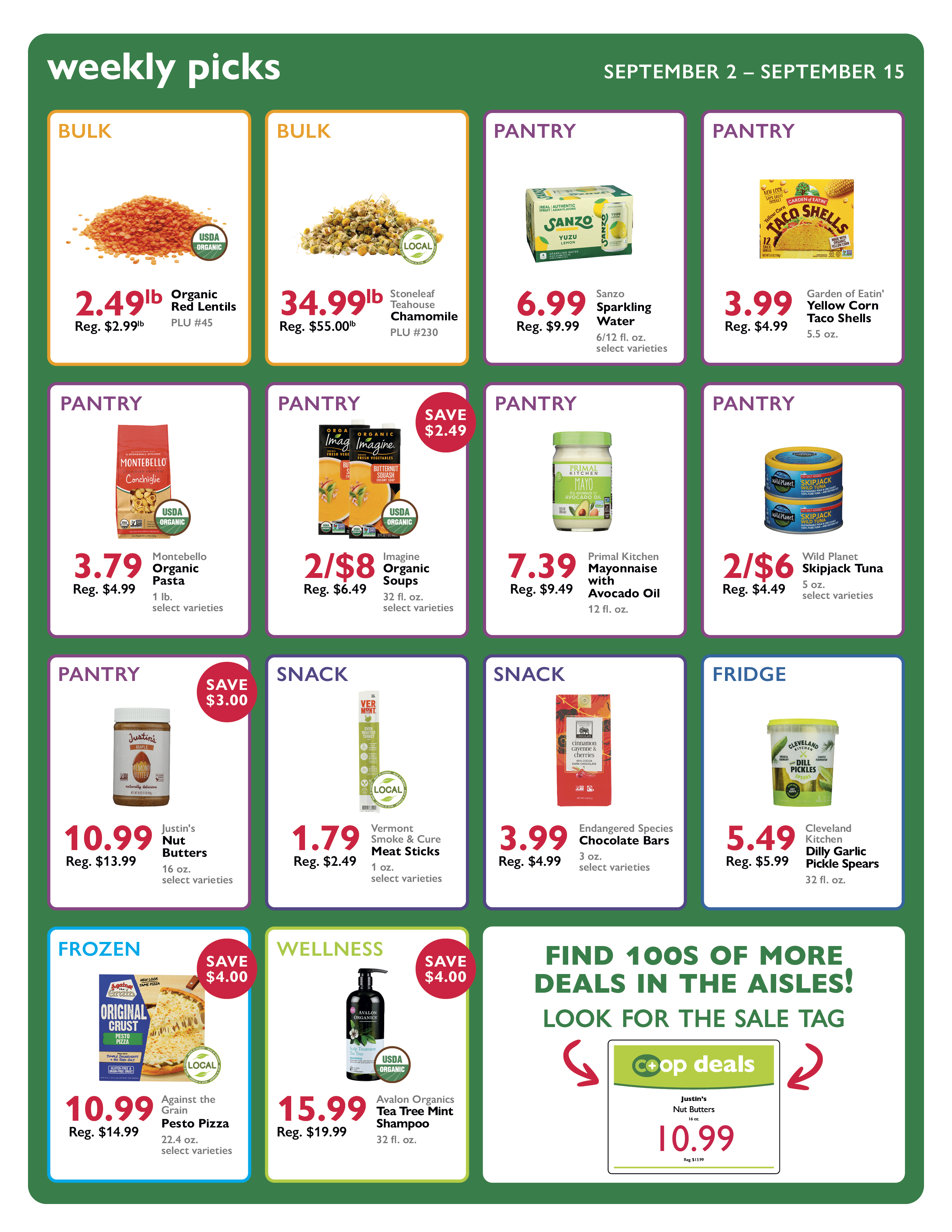 Middlebury Coop NCG co-op deals sale selects for the week of September 2 - September 15, 2026