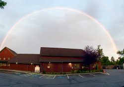 Rainbow over the co-op