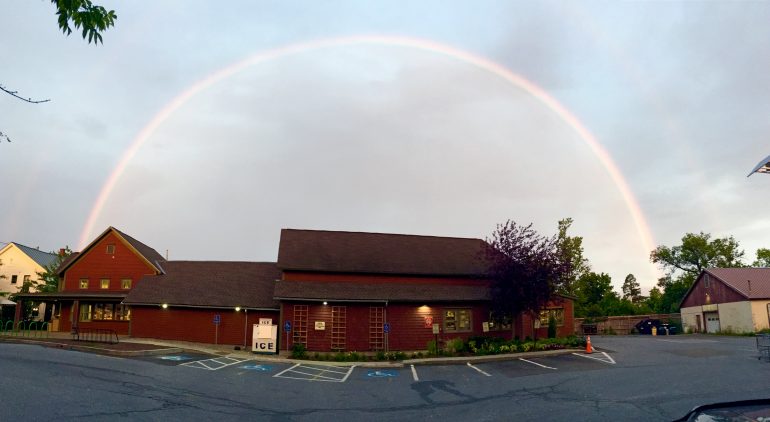 Rainbow over the co-op