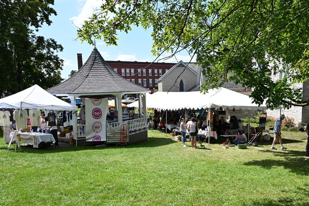 50th Anniversary Gazebo with banners